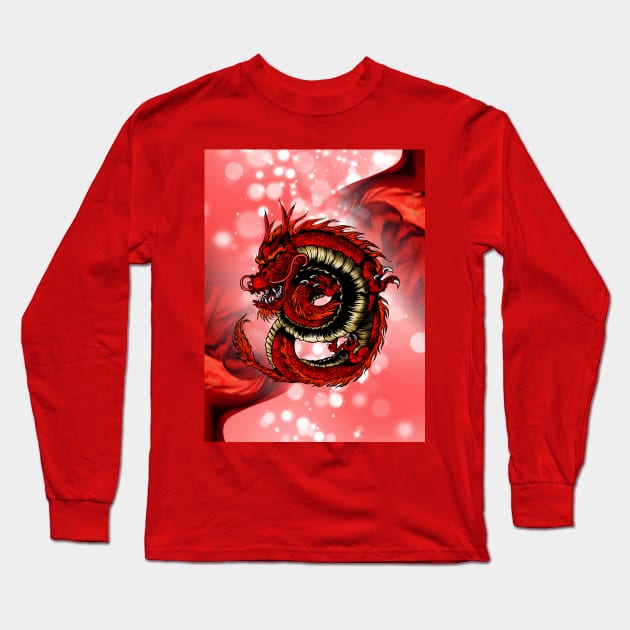 Wonderful asian dragon Long Sleeve T-Shirt by Nicky2342